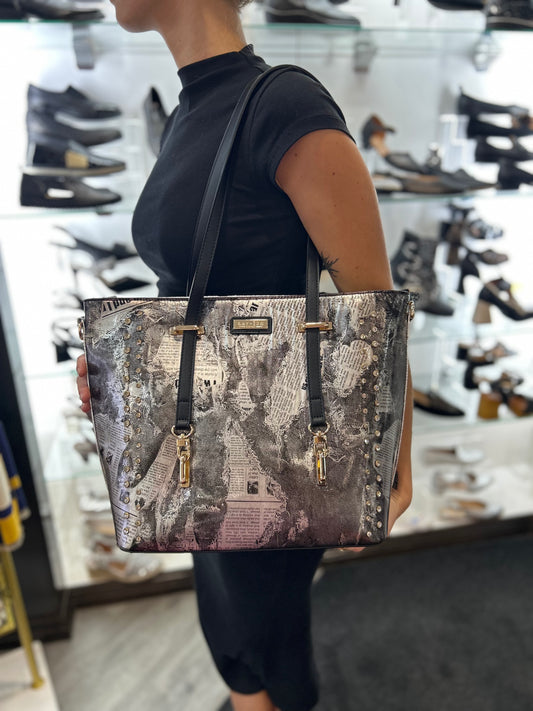 LVNEWSTT - Newspaper Print Tote