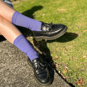 Rib Crew Cotton Sock