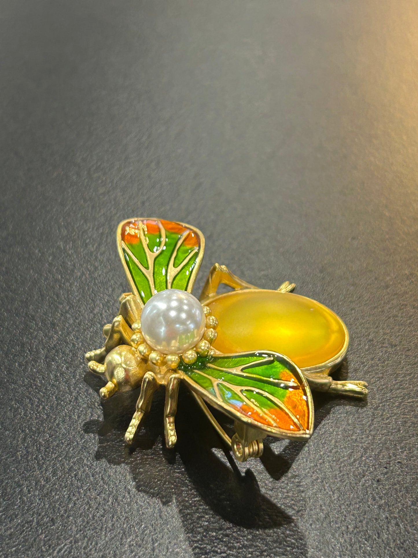 Enamel Bee Brooch