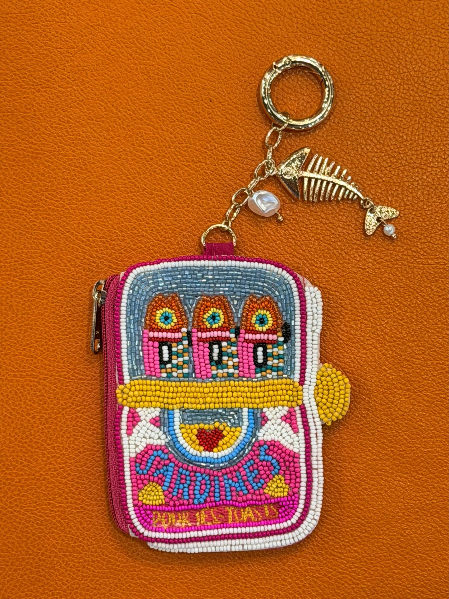 Sardines Mini Purse Keyring